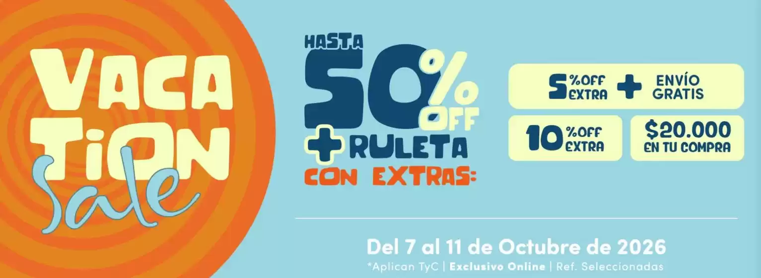 Catálogo MIC Baby | Vacation Sale Hasta 50% OFF | 2026-10-08T00:00:00.000Z - 2026-10-11T00:00:00.000Z