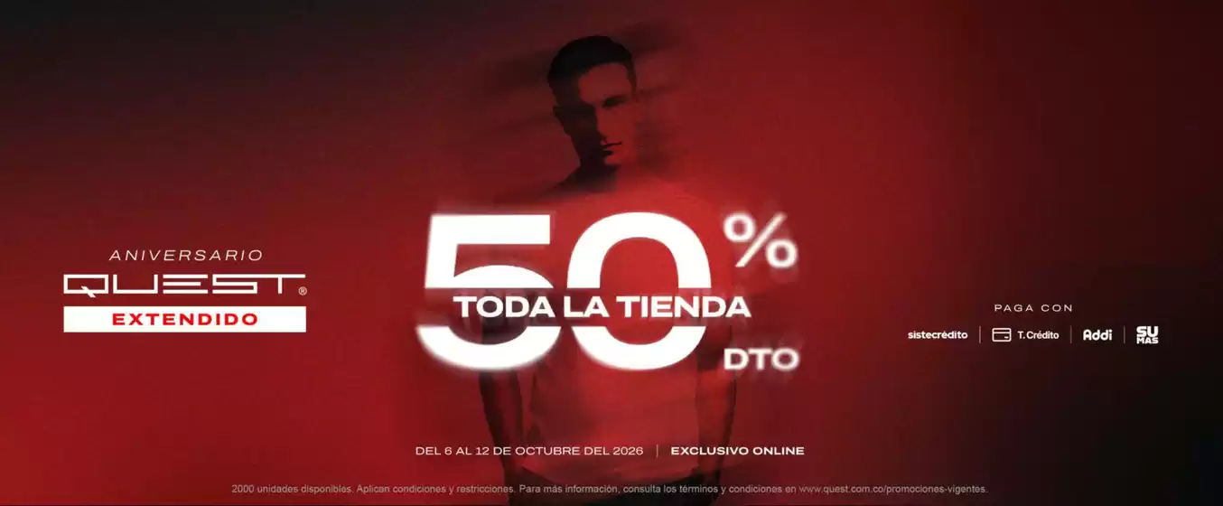 Catálogo Quest en Tuta | 50% OFF en Toda la tienda | 2026-10-08T00:00:00.000Z - 2026-10-12T00:00:00.000Z