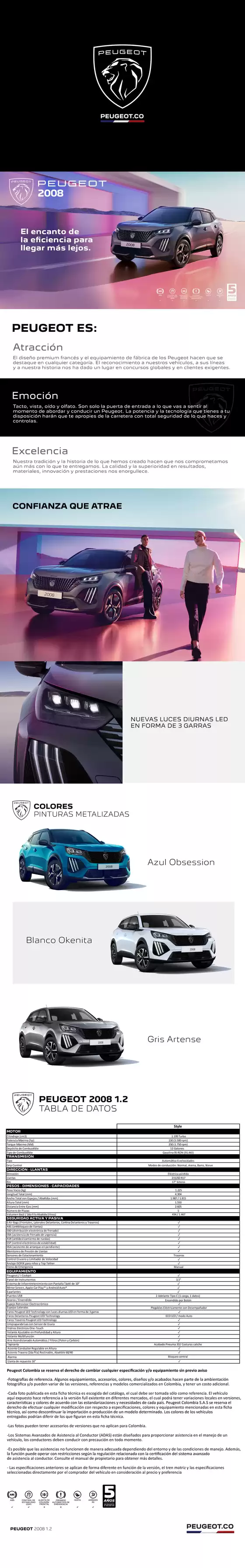 Catálogo Peugeot en Funza | Peugeot 2008 gasolina | 2026-10-08T00:00:00.000Z - 2026-10-22T00:00:00.000Z