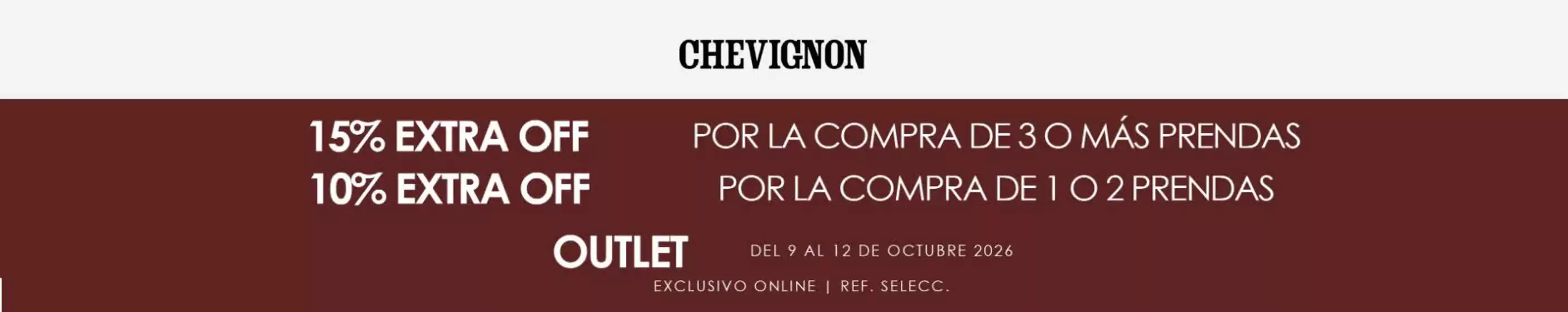 Catálogo Chevignon | Más compras, más descuentos | 2026-10-09T00:00:00.000Z - 2026-10-12T00:00:00.000Z