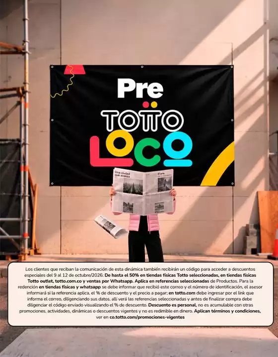 Catálogo Totto | Ofertas especiales para ti | 2026-10-09T00:00:00.000Z - 2026-10-12T00:00:00.000Z