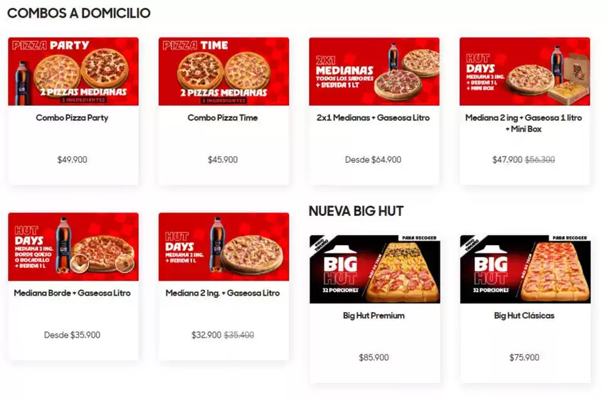 Catálogo Pizza Hut | Menu Pizza Hut | 2026-10-12T00:00:00.000Z - 2026-10-31T00:00:00.000Z