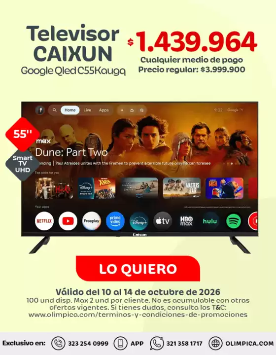 Catálogo Olímpica | Ofertas principales para ahorradores | 2026-10-10T00:00:00.000Z - 2026-10-14T00:00:00.000Z