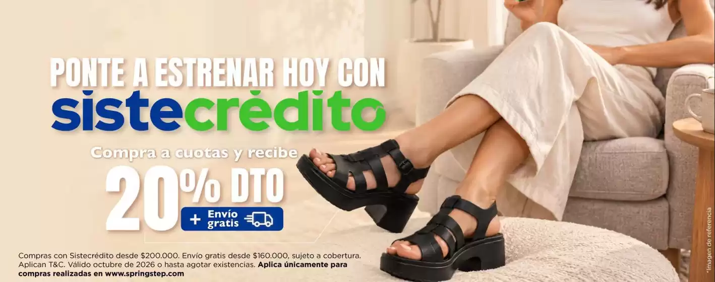Catálogo Spring Step | Compra a cuotas y recibe 20% DTO + Envío Gratis | 2026-10-13T00:00:00.000Z - 2026-10-31T00:00:00.000Z