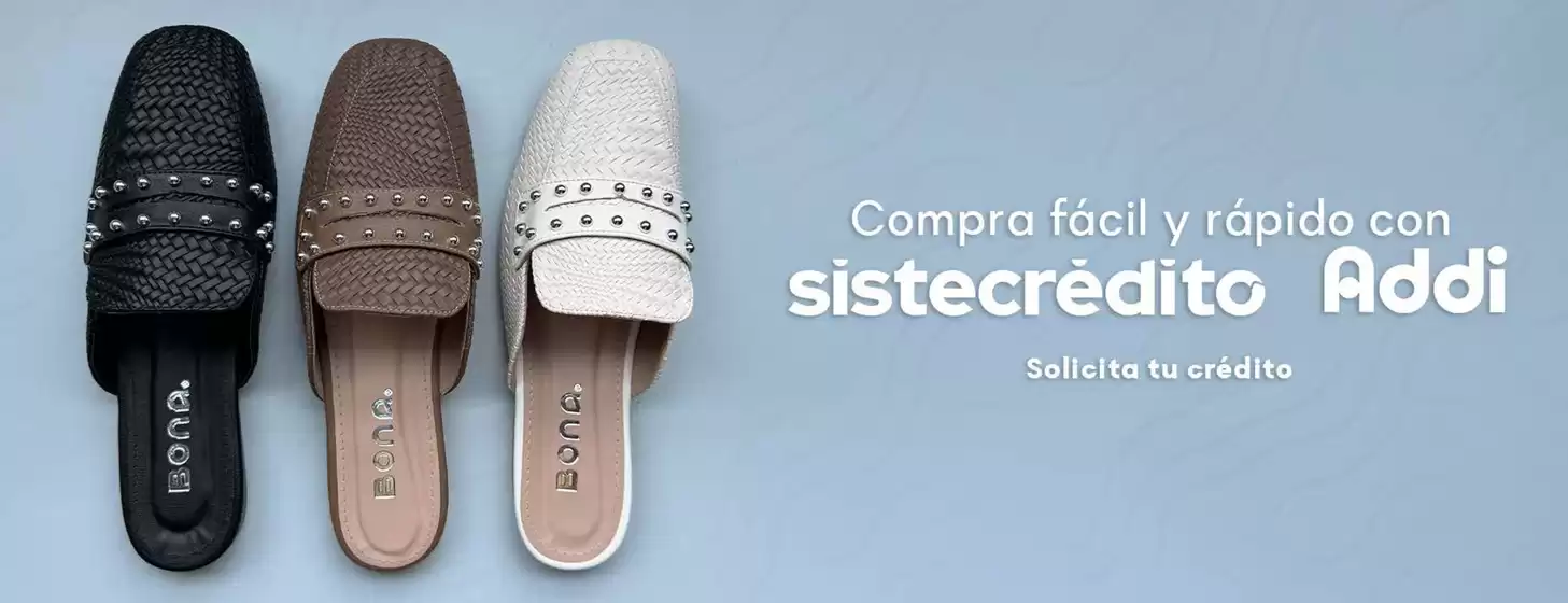 Catálogo Bona Calzature en Samaca | Compra fácil y rápido con sistecrédito, Addi | 2026-10-13T00:00:00.000Z - 2026-10-31T00:00:00.000Z