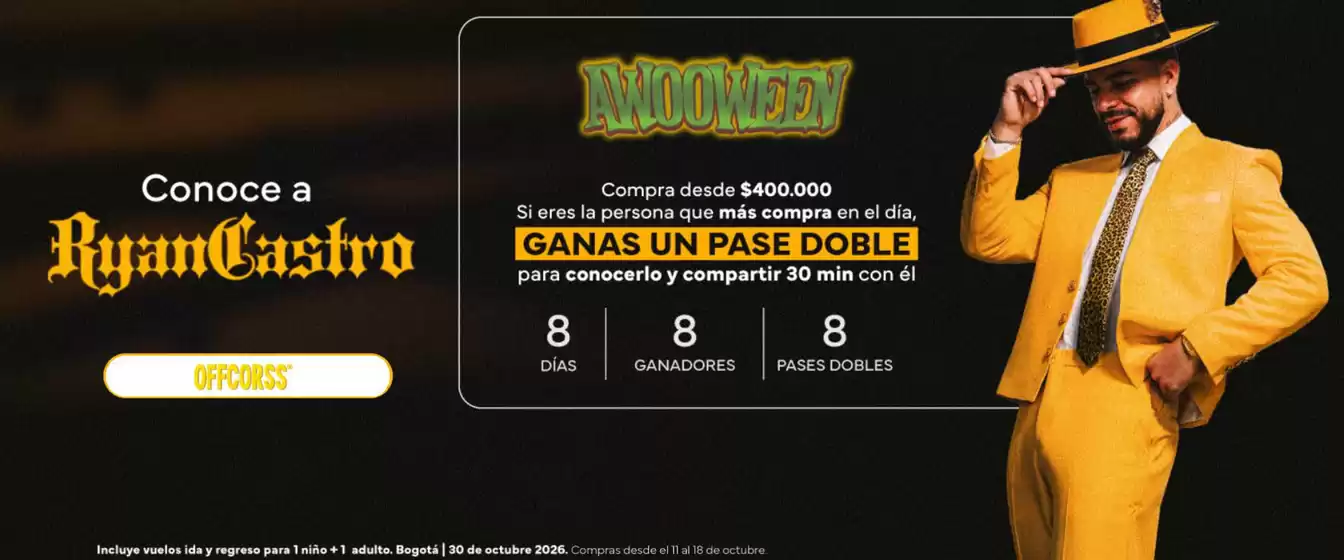 Catálogo Offcorss | Compra desde $400.000, Ganas un Pase Doble | 2026-10-13T00:00:00.000Z - 2026-10-18T00:00:00.000Z