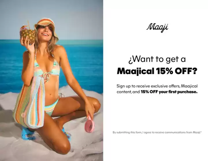 Catálogo Maaji | 15% de DCTO en tu primera compra | 2026-10-13T00:00:00.000Z - 2026-10-31T00:00:00.000Z