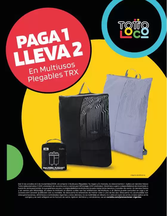 Catálogo Totto | Ofertas principales para ahorradores | 2026-10-13T00:00:00.000Z - 2026-11-02T00:00:00.000Z