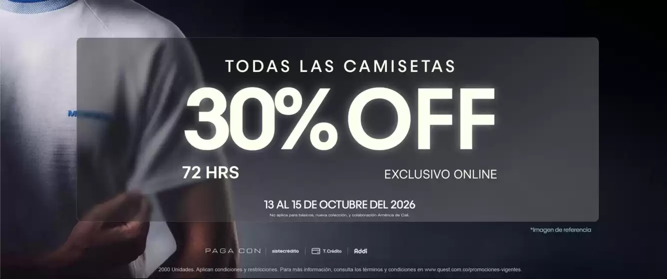 Catálogo Quest | 30%OFF en camisetas | 2026-10-15T00:00:00.000Z - 2026-10-15T00:00:00.000Z