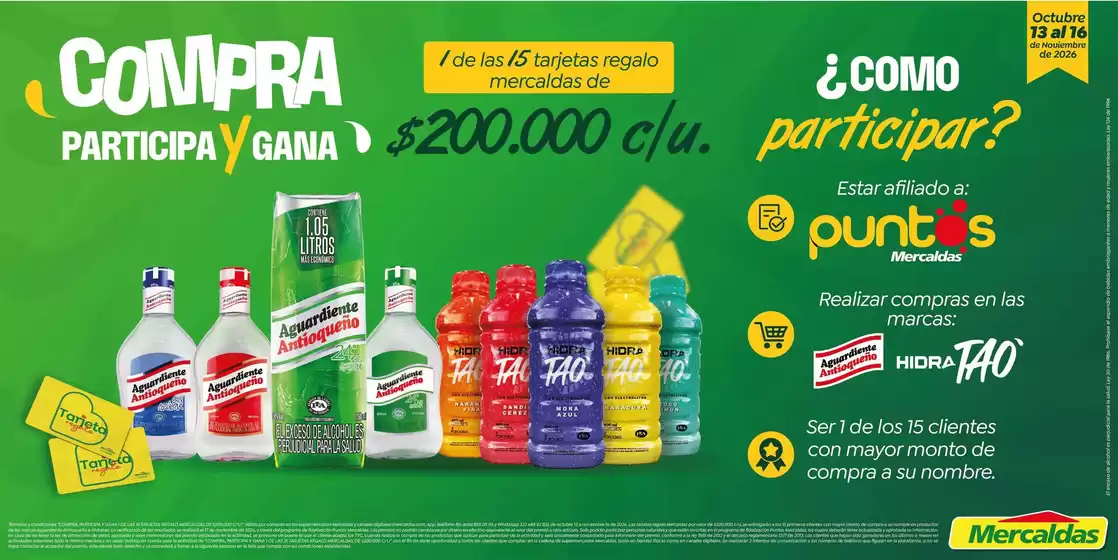 Catálogo Mercaldas en Gachantivá | Ofertas y promociones actuales | 2026-10-13T00:00:00.000Z - 2026-11-16T00:00:00.000Z