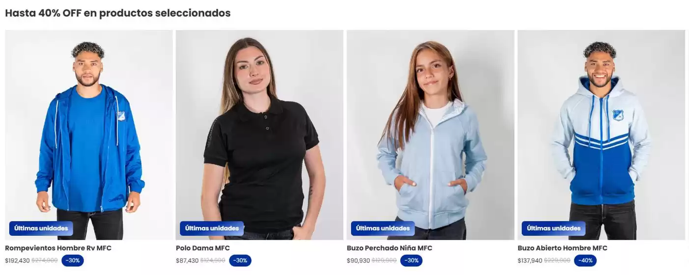 Catálogo Tienda Oficial Millonarios | Hasta 40% OFF en productos seleccionados | 2026-10-16T00:00:00.000Z - 2026-10-19T00:00:00.000Z