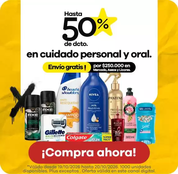 Catálogo Éxito | Grandes descuentos en productos seleccionados | 2026-10-19T00:00:00.000Z - 2026-10-20T00:00:00.000Z