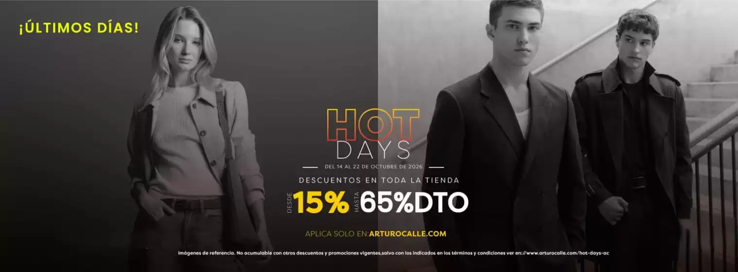 Catálogo Arturo Calle | Hot Days Hasta 65% OFF desde 15% OFF | 2026-10-20T00:00:00.000Z - 2026-10-22T00:00:00.000Z