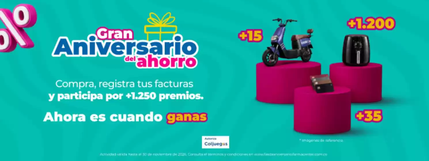 Catálogo Farmacenter | Gran Aniversario del Ahorro | 2026-10-22T00:00:00.000Z - 2026-11-30T00:00:00.000Z