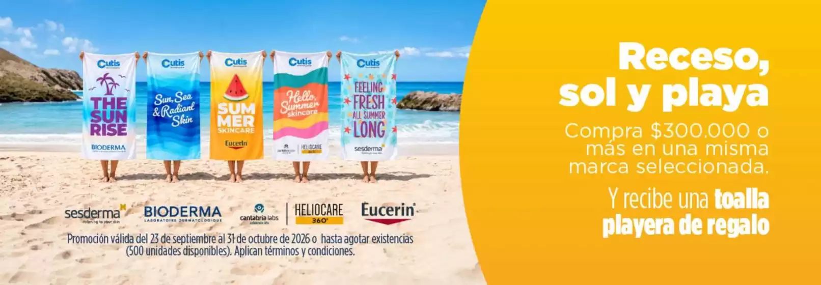 Catálogo Cutis en Tamalameque | Compra $300.000 ο más y recibe una toalla playera de regalo | 2026-10-22T00:00:00.000Z - 2026-10-31T00:00:00.000Z