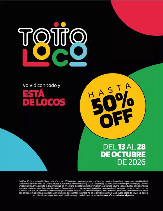Catálogo Totto | Nuestras mejores ofertas para ti | 2026-10-13T00:00:00.000Z - 2026-10-28T00:00:00.000Z