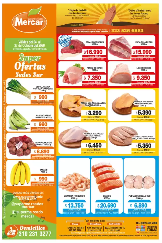 Catálogo Mercar | 261022 Mercar sedes sur 24 al 27 octubre. 1 | 2026-10-24T00:00:00.000Z - 2026-10-27T00:00:00.000Z