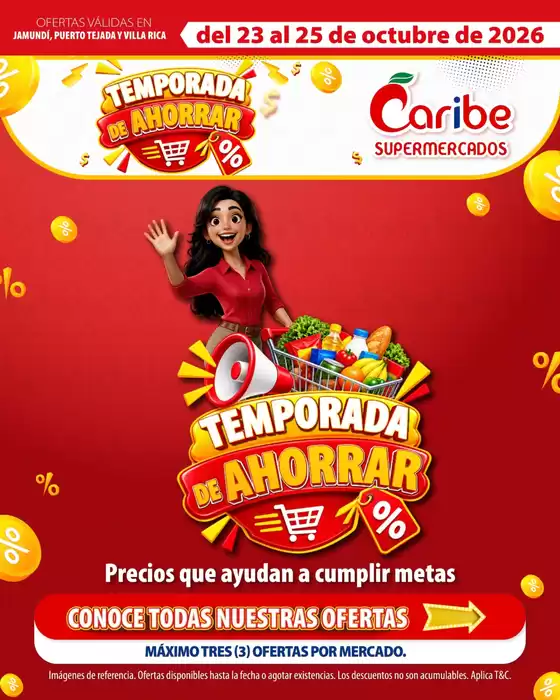 Catálogo Caribe Supermercados | Volante caribe jamundi puerto tejada y villa rica | 2026-10-23T00:00:00.000Z - 2026-10-25T00:00:00.000Z