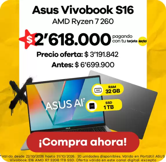 Catálogo Éxito en Yondó | Gangas y ofertas actuales | 2026-10-22T00:00:00.000Z - 2026-10-31T00:00:00.000Z