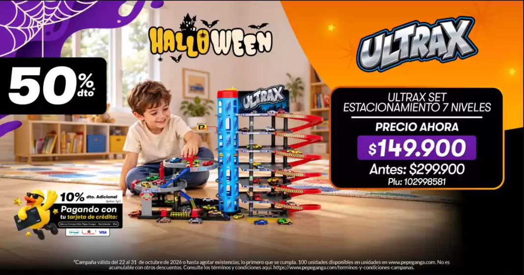Catálogo Pepe Ganga | 50% OFF en Ultrax Set Estacionamiento 7 Niveles | 2026-10-26T00:00:00.000Z - 2026-10-31T00:00:00.000Z