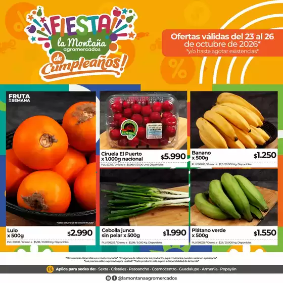 Catálogo La Montaña agromercados | La fiesta continúa y las ofertas también | 2026-10-26T00:00:00.000Z - 2026-10-26T00:00:00.000Z
