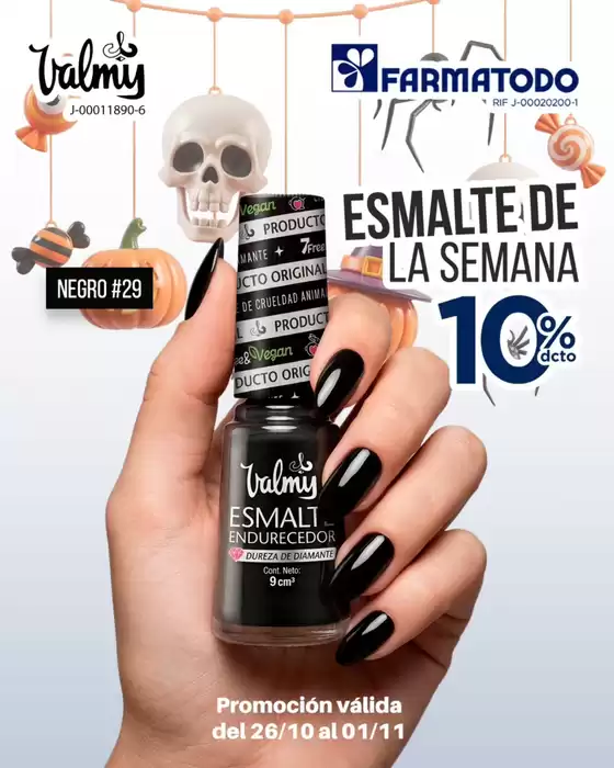 Catálogo Valmy | 10% OFF el esmalte de la semana es el color Negro | 2026-10-26T00:00:00.000Z - 2026-11-01T00:00:00.000Z