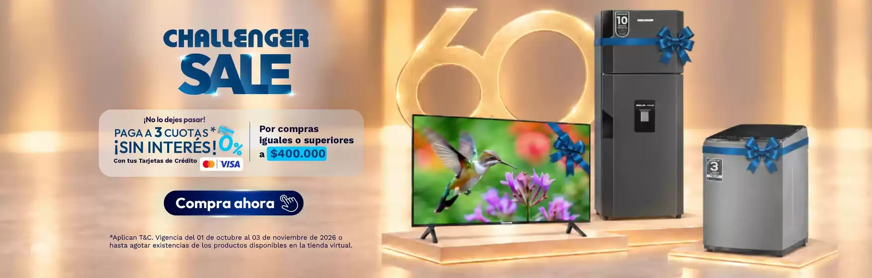 Catálogo Challenger | Grandes descuentos en productos seleccionados | 2026-10-01T00:00:00.000Z - 2026-11-03T00:00:00.000Z