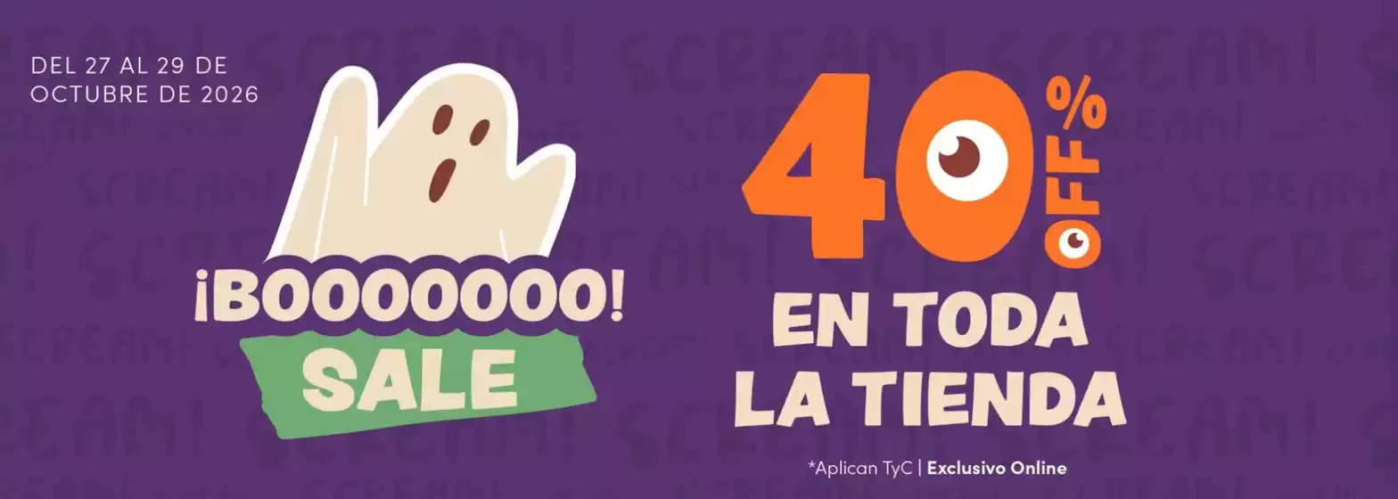Catálogo MIC Baby | Booo! Sale 40% OFF en toda la tienda | 2026-10-28T00:00:00.000Z - 2026-10-29T00:00:00.000Z