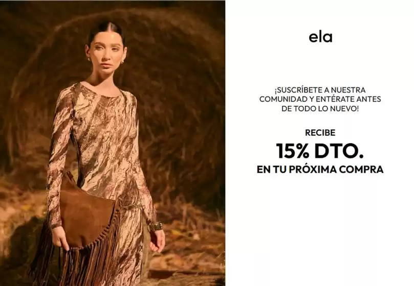 Catálogo ELA | Recibe 15% Dto en tu próxima compra | 2026-10-28T00:00:00.000Z - 2026-11-30T00:00:00.000Z