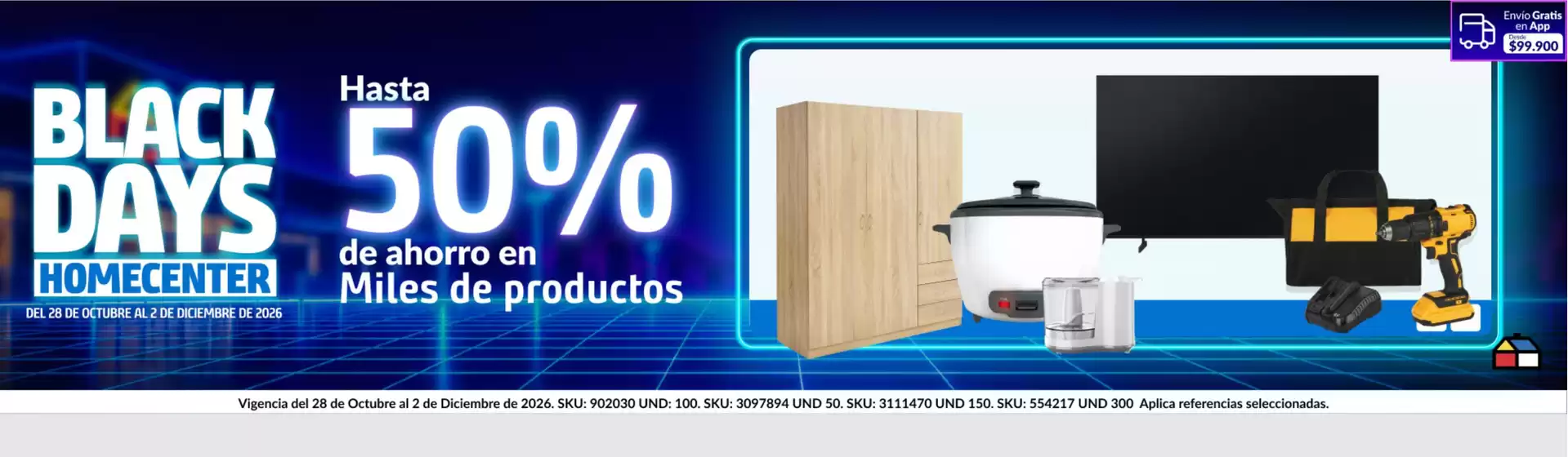 Catálogo Homecenter | Ofertas HomeCenter | 2026-10-28T00:00:00.000Z - 2026-12-02T00:00:00.000Z