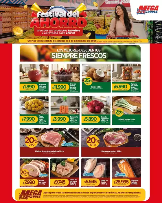 Catálogo MegaTiendas | Ofertas especiales atractivas para todos | 2026-10-28T00:00:00.000Z - 2026-11-02T00:00:00.000Z