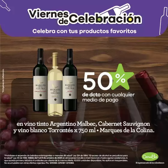 Catálogo Carulla | Mejores Licores en nuestro Viernes de Celebración | 2026-10-30T00:00:00.000Z - 2026-10-31T00:00:00.000Z