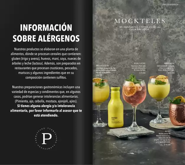 Menu Parmessano