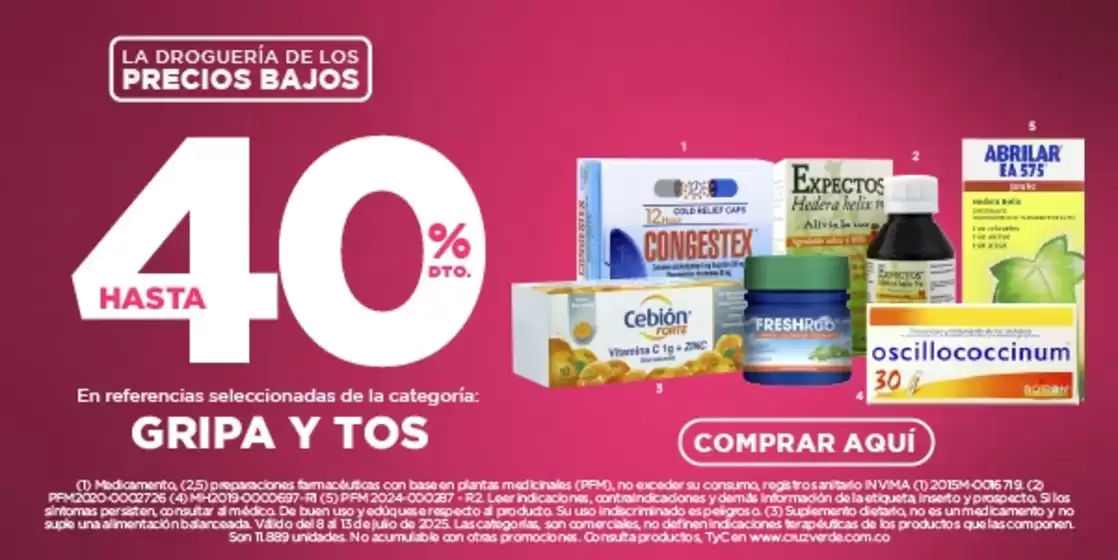Catálogo Cruz verde en Bello | Ofertas y gangas exclusivas | 2025-07-08T00:00:00.000Z - 2025-07-13T00:00:00.000Z