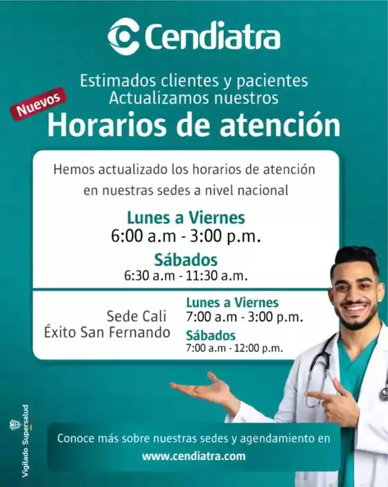 Nuevos horarios de atencion