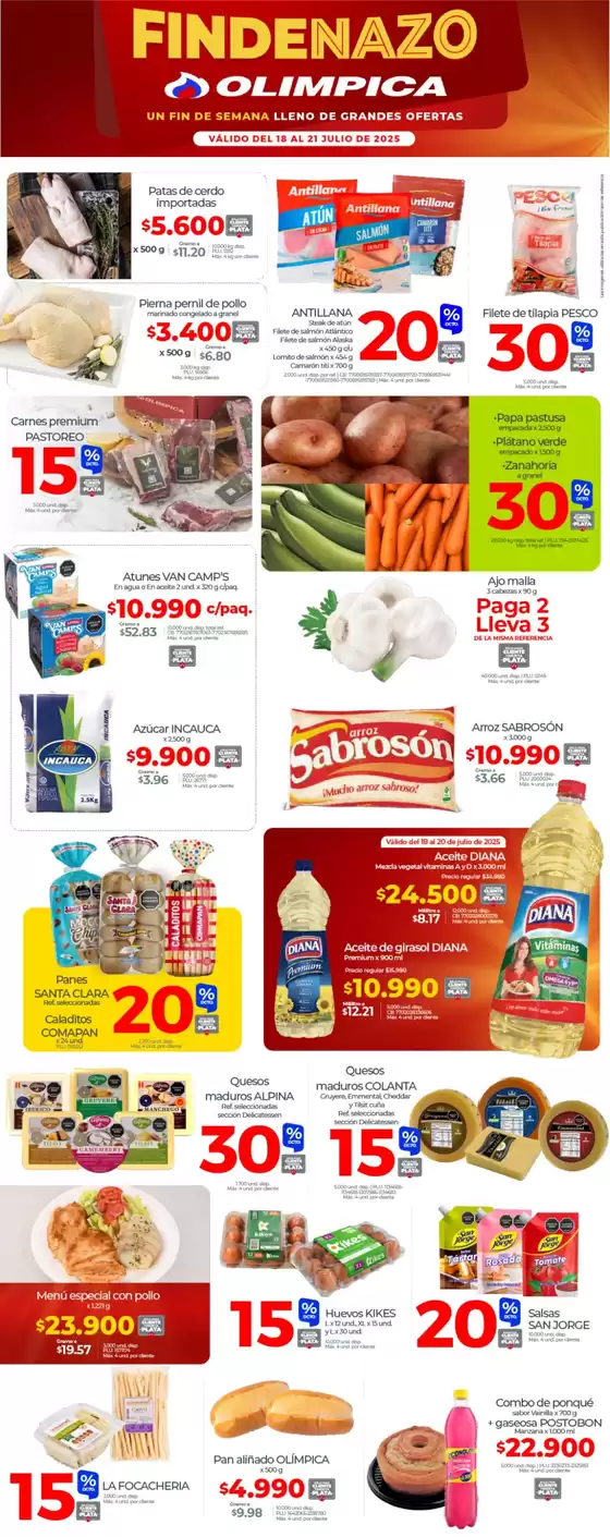 Catálogo Olímpica en Ibagué | Ofertas para cazadores de gangas | 2025-07-18T00:00:00.000Z - 2025-07-21T00:00:00.000Z