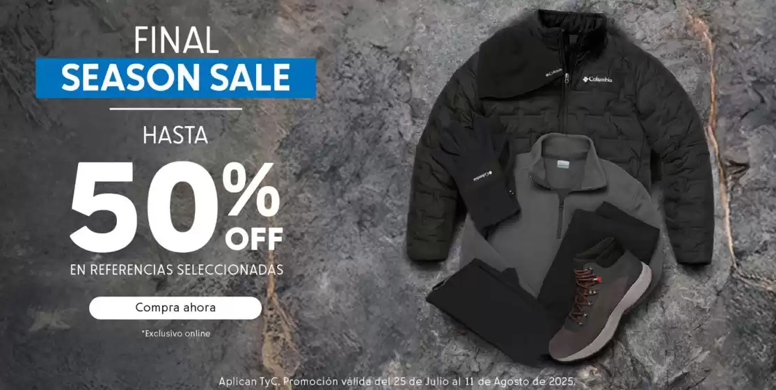 Catálogo Columbia | 50% Off | 2025-07-30T00:00:00.000Z - 2025-08-11T00:00:00.000Z