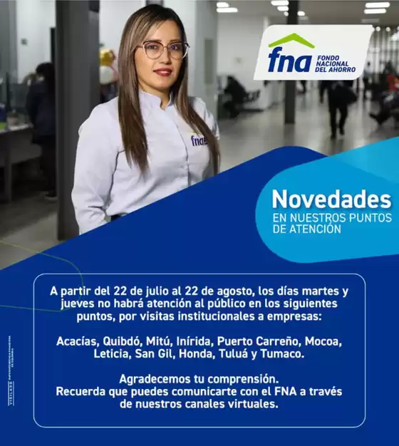 Catálogo Fondo Nacional del Ahorro en Armenia | Novedades en nuestro puntos de atencion  | 2025-08-04T00:00:00.000Z - 2025-08-22T00:00:00.000Z