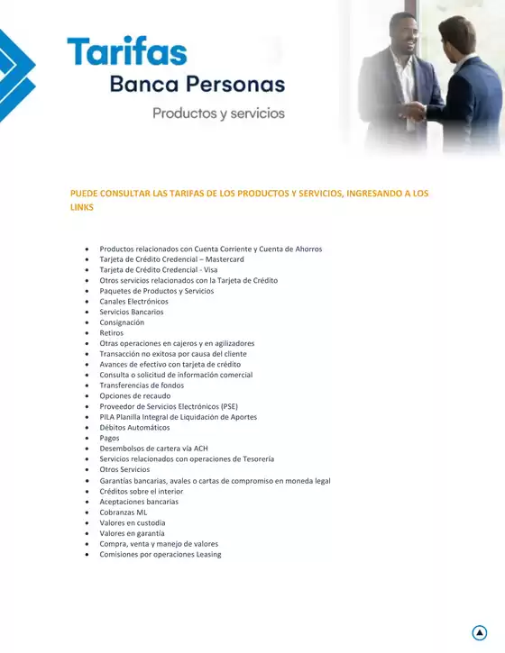 Catálogo Banco de Occidente en Armenia | Tarifas para Personas 2025 | 2025-08-04T00:00:00.000Z - 2025-12-31T00:00:00.000Z