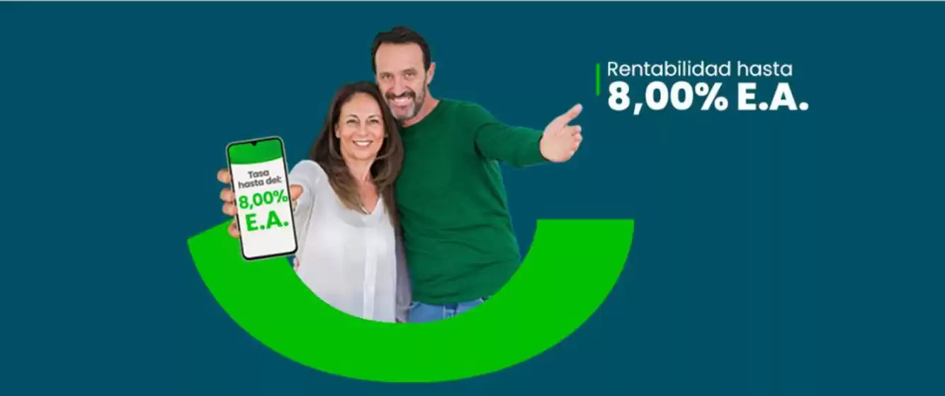 Catálogo Bancolombia en Cali | Rentabilidad hasta 8,00% E.A | 2025-08-07T00:00:00.000Z - 2025-08-25T00:00:00.000Z