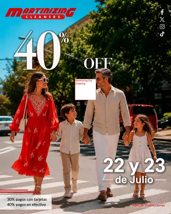 Catálogo Martinizing Dry Cleaning | 40%off | 2026-07-22T00:00:00.000Z - 2026-07-23T00:00:00.000Z