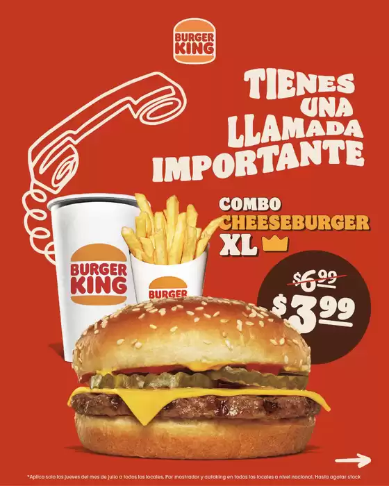 Catálogo Burger King | Tienes una llamada importante | 2026-07-23T00:00:00.000Z - 2026-07-27T00:00:00.000Z