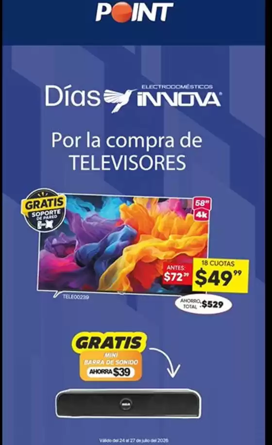 Catálogo Point | Por la comra de televisores | 2026-07-24T00:00:00.000Z - 2026-07-27T00:00:00.000Z