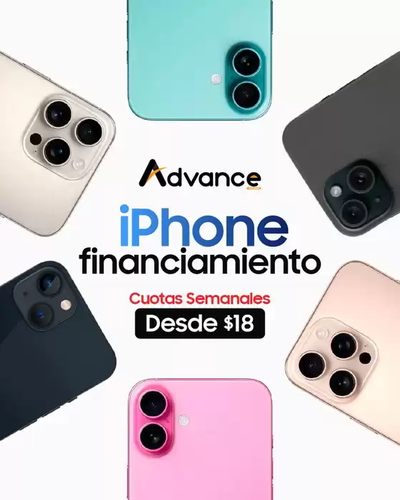 Catálogo Advance | Iphone financiamiento  | 2026-07-29T00:00:00.000Z - 2026-08-29T00:00:00.000Z