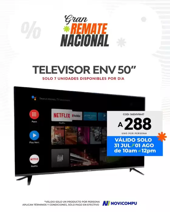 Catálogo Novicompu | Gran remate nacional | 2026-07-31T00:00:00.000Z - 2026-08-01T00:00:00.000Z