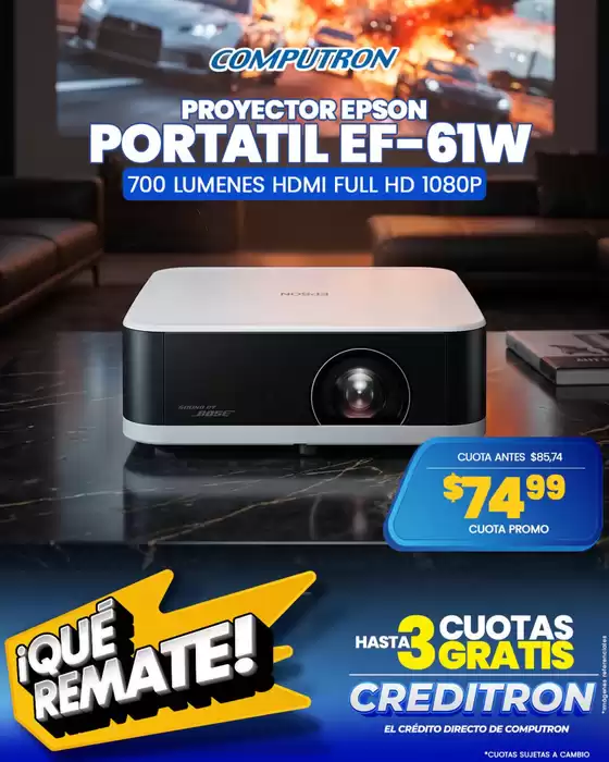 Catálogo Computron en Huaquillas | Proyector epson | 2026-08-03T00:00:00.000Z - 2026-08-22T00:00:00.000Z