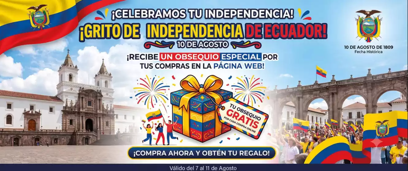 Catálogo Fájate | Grito de independencia de ecuador  | 2026-08-04T00:00:00.000Z - 2026-08-11T00:00:00.000Z