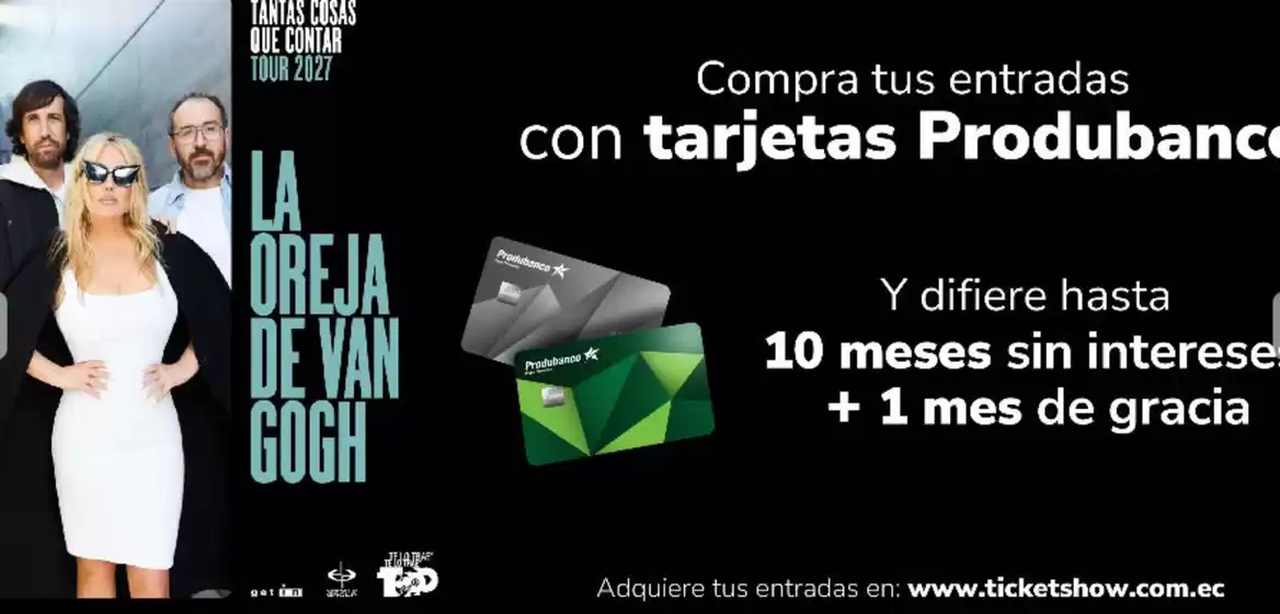 Catálogo Produbanco en Pelileo | Compra tus entradas con tarjetas produbancos | 2026-08-10T00:00:00.000Z - 2026-08-31T00:00:00.000Z