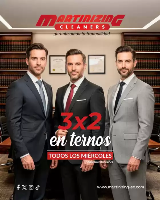 Catálogo Martinizing Dry Cleaning | 3x2 en ternos todos los miercoles  | 2026-08-13T00:00:00.000Z - 2026-08-26T00:00:00.000Z
