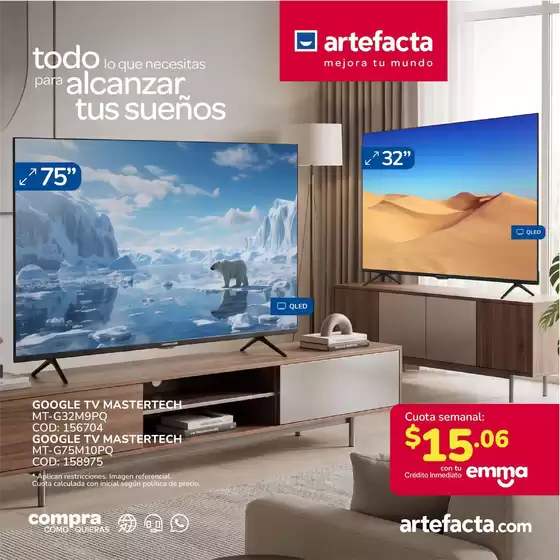 Catálogo Artefacta | Ofertas principales para ahorradores | 2026-08-13T00:00:00.000Z - 2026-08-27T00:00:00.000Z